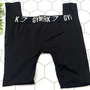 Gymshark Seamless Black Leggings Size Small White Band